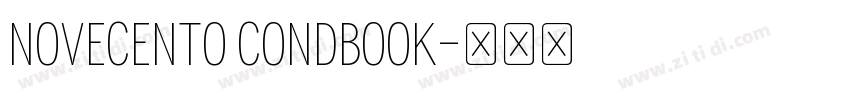 Novecento CondBook字体转换